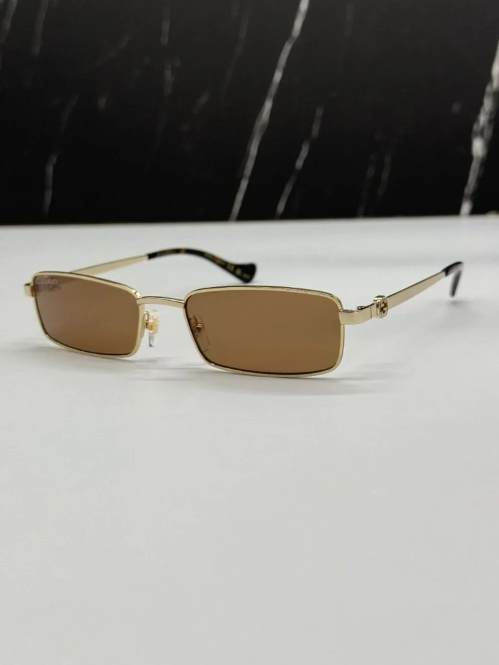 NEW GUCCI GG1600S 002 GOLD WOMEN SUNGLASSES WITH CHAIN